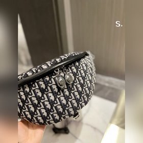 Dior поясная сумка из хлопчатобумажной ткани с классическим принт