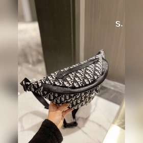 Dior поясная сумка из хлопчатобумажной ткани с классическим принт
