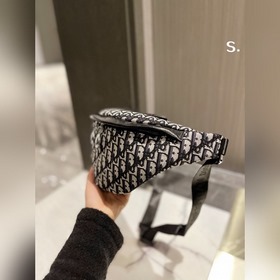Dior поясная сумка из хлопчатобумажной ткани с классическим принт