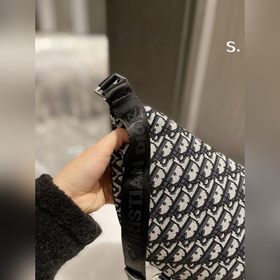 Dior поясная сумка из хлопчатобумажной ткани с классическим принт