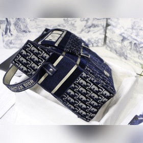 DIOR Camp бархатная сумка-почтальон, модель M9020 Синий бархат Эт
