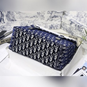 DIOR Camp бархатная сумка-почтальон, модель M9020 Синий бархат Эт