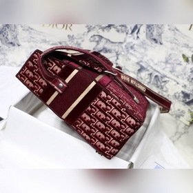 DIOR Camp бархатная сумка-почтальон, модель M9020 Бордовый бархат