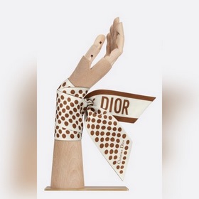 Новый шелковый шарф Dior с гороховым узором, 100% шелк, двойной с