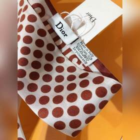 Новый шелковый шарф Dior с гороховым узором, 100% шелк, двойной с