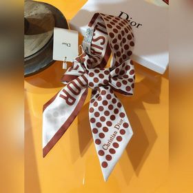 Новый шелковый шарф Dior с гороховым узором, 100% шелк, двойной с