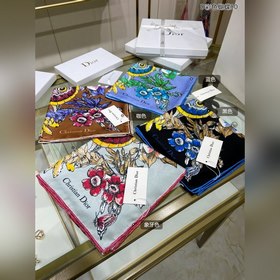 DIOR Цветной бабочка 90 Шелковый платок  100% шелк высшего каче