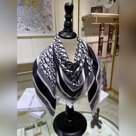 Dior D старинный шелковый платок с бахромой 90% шелк Отлично подх