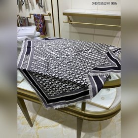 Dior D старинный шелковый платок с бахромой 90% шелк Отлично подх