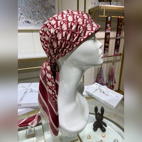 Dior D старинный шелковый платок с бахромой 90% шелк Отлично подх