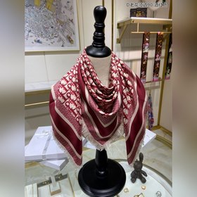 Dior D старинный шелковый платок с бахромой 90% шелк Отлично подх