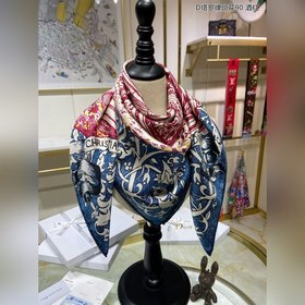 DIOR Д-таро с принтом, 90% шелк, квадратный платок, 100% шелк вы