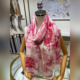 DIOR Длинный шарф из серебристой шерсти с блестками D Длинный ша