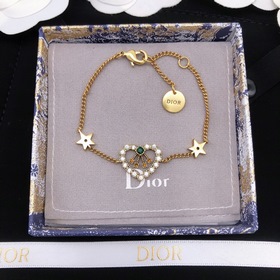 Цепочка Dior с бриллиантами в форме сердечек Ретро-стиль