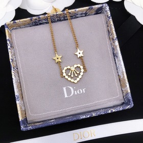Цепочка Dior с бриллиантами в форме сердечек Ретро-стиль