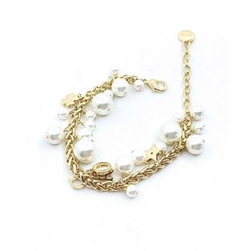 Dior Браслет с жемчужными цепочками из латуни