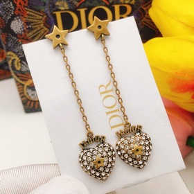 DIOR Сердечные серьги-гвоздики