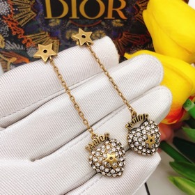 DIOR Сердечные серьги-гвоздики