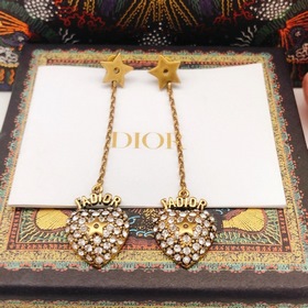 DIOR Сердечные серьги-гвоздики