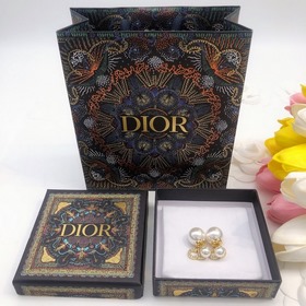 DIOR Миниатюрные серьги с жемчужинами бриллиантами  Высококачес