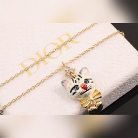 DIOR Ожерелье С символическим элементом бренда, вплетенным в ме