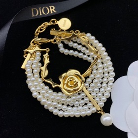 Dior CD жемчужное ожерелье с розой Самый популярный модный аксесс
