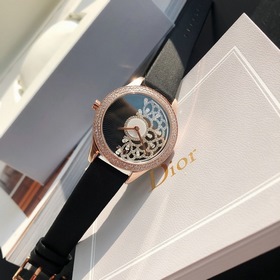 Женские часы Dior  Импортный кварцевый механизм  Сталь 316L Ди