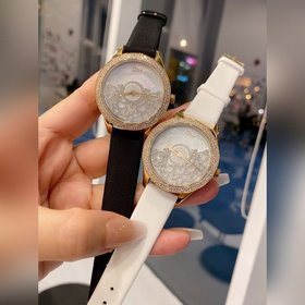 Женские часы Dior  Импортный кварцевый механизм  Сталь 316L Ди