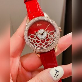 Женские часы Dior  Импортный кварцевый механизм  Сталь 316L Ди