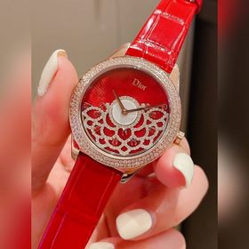 Женские часы Dior  Импортный кварцевый механизм  Сталь 316L Ди