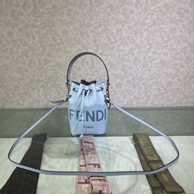 Мини-сумка FENDI Sunshine Светло-голубой С тисненым логотипом FE*