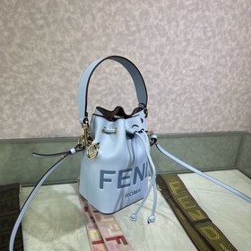 Мини-сумка FENDI Sunshine Светло-голубой С тисненым логотипом FE*