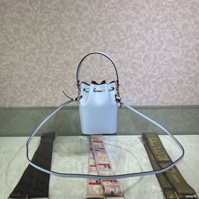 Мини-сумка FENDI Sunshine Светло-голубой С тисненым логотипом FE*