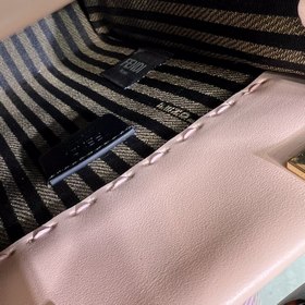 Мини-сумка FENDI Sunshine, светло-розовый с тисненым логотипом F