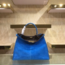 FENDI Мягкая сумка Peekaboo из матовой кожи Размер： 42 см