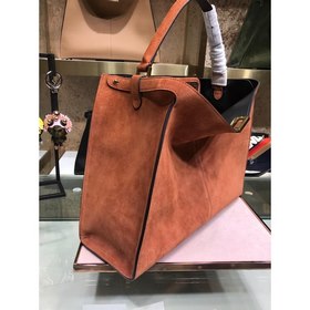 FENDI Мягкая сумка Peekaboo из матовой кожи Размер： 42 см