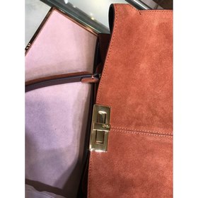 FENDI Мягкая сумка Peekaboo из матовой кожи Размер： 42 см