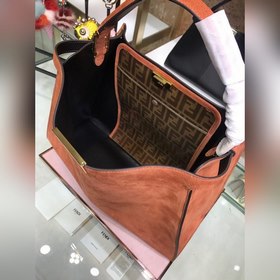 FENDI Мягкая сумка Peekaboo из матовой кожи Размер： 42 см