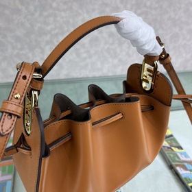 FENDI POMODORIN0 Коричневая мини-сумочка, модель S509 POMODORIN0 