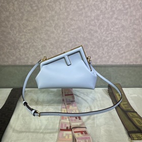 FENDI First маленькая сумка светло-голубого цвета Изготовлена из 