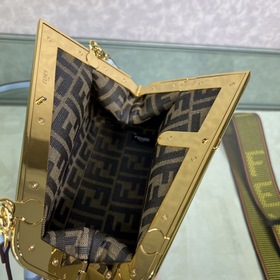 FENDI First маленькая сумка светло-голубого цвета Изготовлена из 