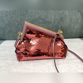 Fendi первая пайетка Ретро сумка через плечо Блестящие пайетки F