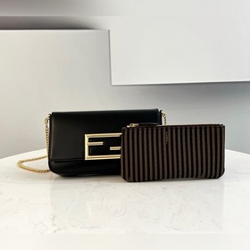 FENDI Геометрическая мини-сумка Черный Изготовлена из телячьей ко