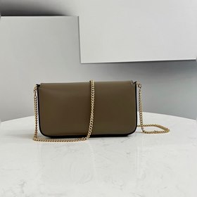 FENDI Геометрическая мини-сумка Серый Изготовлена из телячьей кож