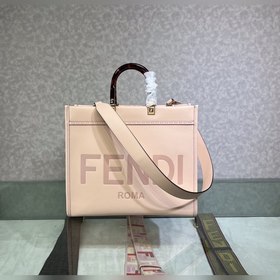 Средняя сумка FENDI Sunshine из светло-розовой кожи Сумка-тоут Из