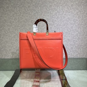 Сумка FENDI Sunshine среднего размера из красной кожи Сумка-тоут