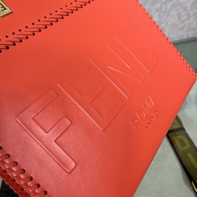 Сумка FENDI Sunshine среднего размера из красной кожи Сумка-тоут 