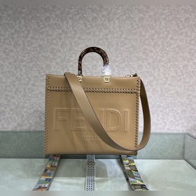 Средняя сумка FENDI Sunshine из кожи бежевого цвета Сумка-тоут Из
