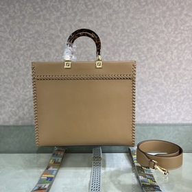 Средняя сумка FENDI Sunshine из кожи бежевого цвета Сумка-тоут Из