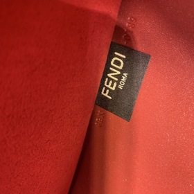 FENDI Большая сумка для покупок с ручками, бордо Изготовлена из и